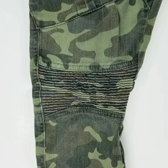 Biepa Paris 33X29 Men's Snap Pocket Jogger Style Logo Camo Denim Fashion Jeans - Picture 5 of 10